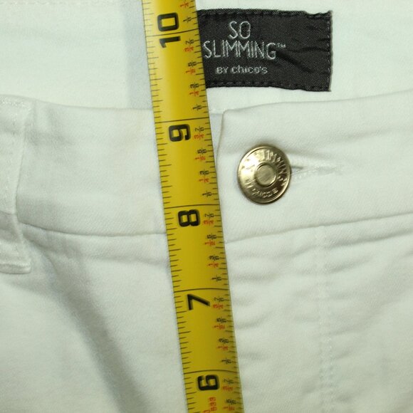 Chico's So Slimming Size 00 / XS Pristine White Ankle Jeans - Picture 5 of 6